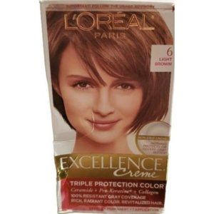 L'Oreal Paris Excellence Triple Protection Permanent Hair Color- Light brown
